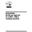 ZANUSSI Z188A Owners Manual ZANUSSI Z188A Owners Manual