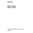 SONY BC-L120 Owners Manual SONY BC-L120 Owners Manual