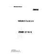 ZANUSSI ZMB 15 VMX X Owners Manual ZANUSSI ZMB 15 VMX X Owners Manual