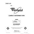 WHIRLPOOL MW1200XS1 Parts Catalog WHIRLPOOL MW1200XS1 Parts Catalog