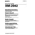 SONY XM-2042 Owners Manual SONY XM-2042 Owners Manual