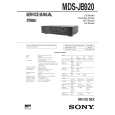 SONY MDSJB920 Service Manual SONY MDSJB920 Service Manual