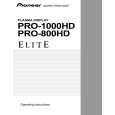 PIONEER PRO-1000HD Owners Manual PIONEER PRO-1000HD Owners Manual