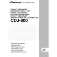 PIONEER CDJ-800 Owners Manual PIONEER CDJ-800 Owners Manual