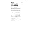 SONY XR-U660 Owners Manual SONY XR-U660 Owners Manual