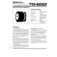 PIONEER TD-2001 Owners Manual PIONEER TD-2001 Owners Manual