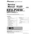 PIONEER KEH-P2030/XM/UC Service Manual PIONEER KEH-P2030/XM/UC Service Manual