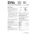 PIONEER S-F50 Owners Manual PIONEER S-F50 Owners Manual