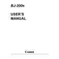 CANON BJ-200E Owners Manual CANON BJ-200E Owners Manual