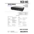 SONY RCDW3 Service Manual SONY RCDW3 Service Manual