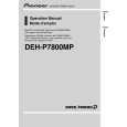 PIONEER DEH-P7800MP/UC Owners Manual PIONEER DEH-P7800MP/UC Owners Manual