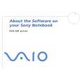 SONY PCG-GR215SP VAIO Software Manual SONY PCG-GR215SP VAIO Software Manual