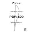 PIONEER PDR-609/KU/CA Owners Manual PIONEER PDR-609/KU/CA Owners Manual