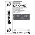 GEMINI CFX-40 Owners Manual GEMINI CFX-40 Owners Manual