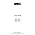 ZANUSSI ZGF991ICX Owners Manual ZANUSSI ZGF991ICX Owners Manual
