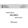 PIONEER CDX-FM673 Owners Manual PIONEER CDX-FM673 Owners Manual