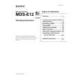 SONY MDSE12 Owners Manual SONY MDSE12 Owners Manual