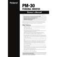 ROLAND PM-30 Owners Manual ROLAND PM-30 Owners Manual