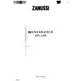 ZANUSSI ZPL5160 Owners Manual ZANUSSI ZPL5160 Owners Manual