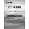 YAMAHA SPX2000 Owners Manual YAMAHA SPX2000 Owners Manual