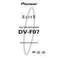 PIONEER DV-F07 Owners Manual PIONEER DV-F07 Owners Manual