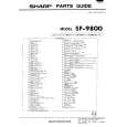 SHARP SF-9800 Parts Catalog SHARP SF-9800 Parts Catalog