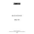 ZANUSSI ZBQ365X Owners Manual ZANUSSI ZBQ365X Owners Manual
