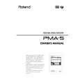 ROLAND PMA-5 Owners Manual ROLAND PMA-5 Owners Manual