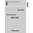 PIONEER DEH-12A/XM/UC Owners Manual PIONEER DEH-12A/XM/UC Owners Manual