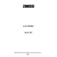 ZANUSSI ZGF787ICX Owners Manual ZANUSSI ZGF787ICX Owners Manual