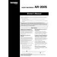 ROLAND AR-200S Owners Manual ROLAND AR-200S Owners Manual