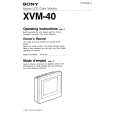SONY XVM-40 Owners Manual SONY XVM-40 Owners Manual
