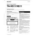 SONY TAN511 Owners Manual SONY TAN511 Owners Manual