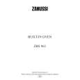 ZANUSSI ZBS963 Owners Manual ZANUSSI ZBS963 Owners Manual