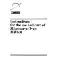 ZANUSSI MW600 Owners Manual ZANUSSI MW600 Owners Manual