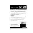 BOSS GP-20 Owners Manual BOSS GP-20 Owners Manual