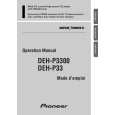PIONEER DEH-P33/XM/UC Owners Manual PIONEER DEH-P33/XM/UC Owners Manual