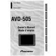 PIONEER AVD-505 Owners Manual PIONEER AVD-505 Owners Manual