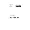 ZANUSSI ZC4400W3 Owners Manual ZANUSSI ZC4400W3 Owners Manual