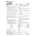 PIONEER S-F60/XCN5 Owners Manual PIONEER S-F60/XCN5 Owners Manual
