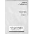 ARTHUR MARTIN ELECTROLUX RD2603W Owners Manual ARTHUR MARTIN ELECTROLUX RD2603W Owners Manual