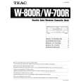 TEAC W700R Owners Manual TEAC W700R Owners Manual