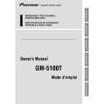 PIONEER GM5100T Owners Manual PIONEER GM5100T Owners Manual
