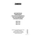 ZANUSSI ZCF270 Owners Manual ZANUSSI ZCF270 Owners Manual