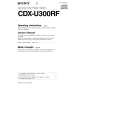 SONY CDX-U300 Owners Manual SONY CDX-U300 Owners Manual