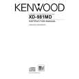 KENWOOD XD981MD Owners Manual KENWOOD XD981MD Owners Manual