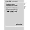 PIONEER DEH-P9800BT Owners Manual PIONEER DEH-P9800BT Owners Manual