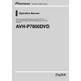 PIONEER AVH-P7800DVD Owners Manual PIONEER AVH-P7800DVD Owners Manual