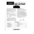 PIONEER CK-W700(BK)/D1 Owners Manual PIONEER CK-W700(BK)/D1 Owners Manual