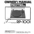 ROTEL RP-1001 Owners Manual ROTEL RP-1001 Owners Manual